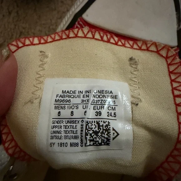 Converse Red and White Sneakers - Picture 3 of 3